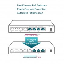 TP-LINK TL-SF1008LP 8PORT 10/100 YÖNETİLEMEZ POE SWITCH