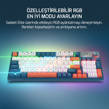 GamePower Gasket Elite X RGB Wireless/Bluetooth/Kablolu Mekanik Hot-Swap Yağlı Switch Gasket Gaming Klavye
