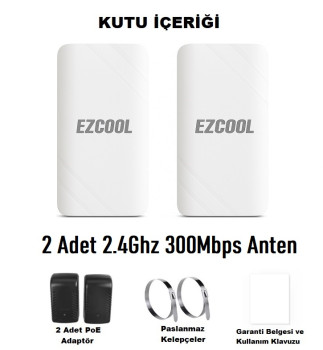 EZCOOL EZ-W240AN DIŞ ORTAM (2.4GHz 300Mbps 1KM) ACCESS POİNT