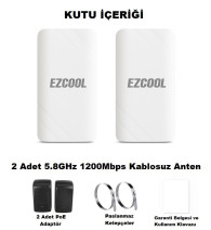 EZCOOL EZ-W580AN DIŞ ORTAM (5.8GHz 1200Mbps 1KM) ACCESS POİNT